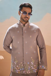 Grey Koti Kurta Set